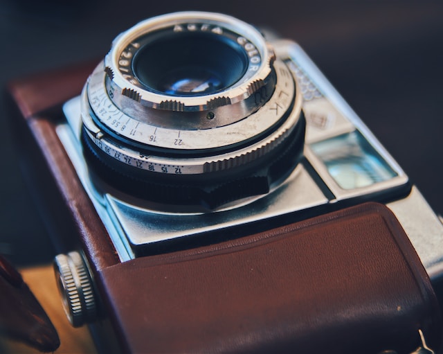 A vintage camera.