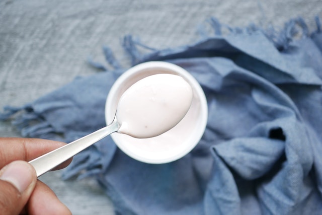 A spoonful of yogurt