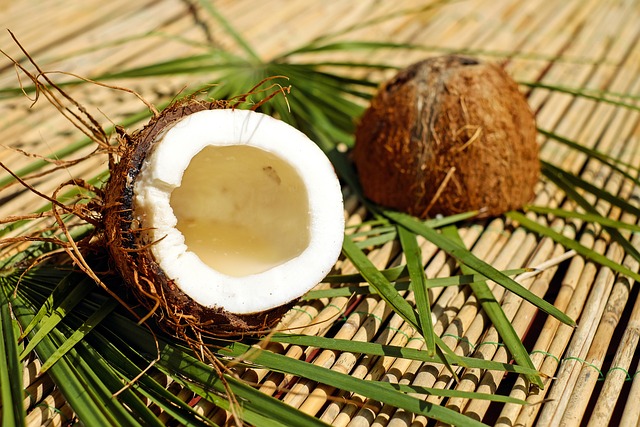 Coconut flesh and shell 